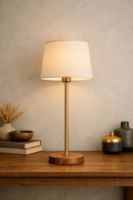 Wood-Base Desk Lamp