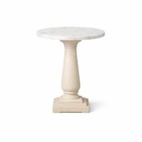 Marble-Top Pedestal Stand