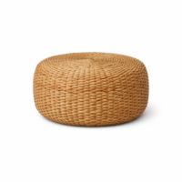 Woven Rattan Ottoman