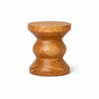 Hand-Turned Wooden Stool