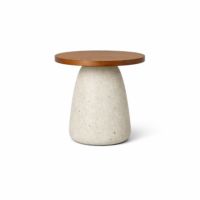 Stone-Base Lamp Table