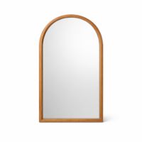Arched Wood-Trim Mirror
